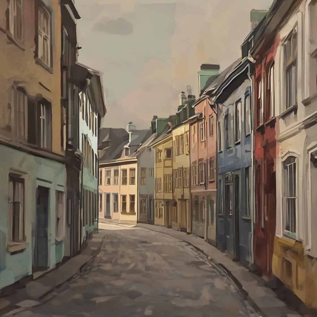 Ανθρώπινη αντίληψη του χρόνου και της ροής του μέσα από μια καλλιτεχνική απεικόνιση μιας ήσυχης, γραφικής γωνιάς σε μια παλιά ευρωπαϊκή πόλη.